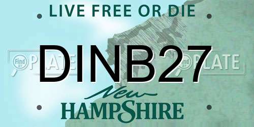 DINB27 New Hampshire License Plate