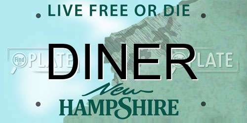 DINER New Hampshire License Plate