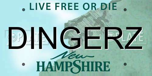DINGERZ New Hampshire License Plate