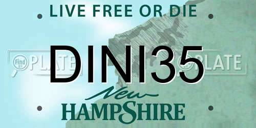 DINI35 New Hampshire License Plate