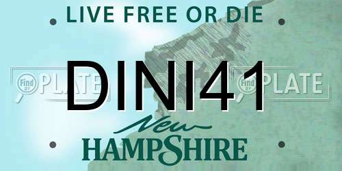 DINI41 New Hampshire License Plate