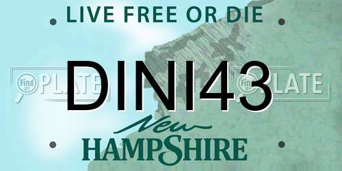 DINI43 New Hampshire License Plate