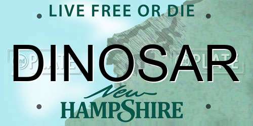 DINOSAR New Hampshire License Plate