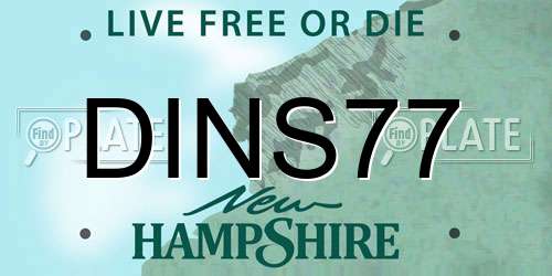 DINS77 New Hampshire License Plate