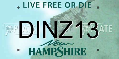DINZ13 New Hampshire License Plate