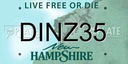 DINZ35 New Hampshire License Plate