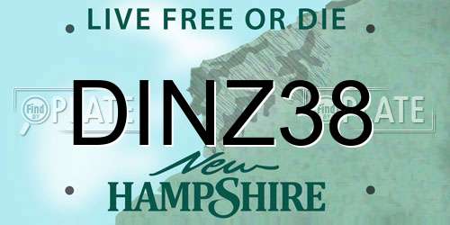 DINZ38 New Hampshire License Plate