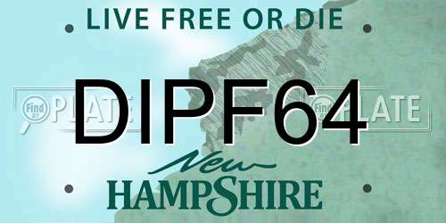 DIPF64 New Hampshire License Plate
