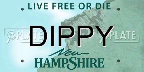 DIPPY New Hampshire License Plate
