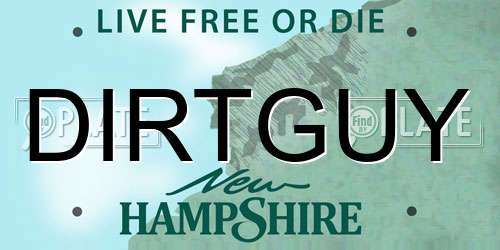 DIRTGUY New Hampshire License Plate