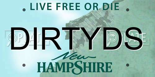 DIRTYDS New Hampshire License Plate