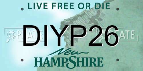 DIYP26 New Hampshire License Plate