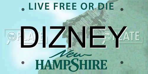 DIZNEY New Hampshire License Plate