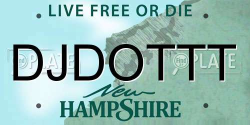DJDOTTT New Hampshire License Plate