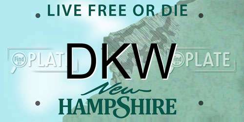 DKW New Hampshire License Plate