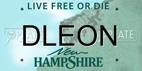 DLEON New Hampshire License Plate