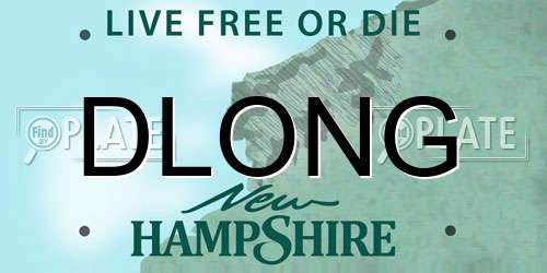 DLONG New Hampshire License Plate