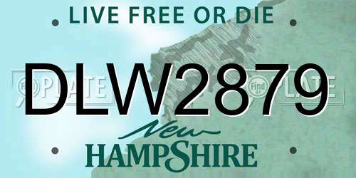 DLW2879 New Hampshire License Plate