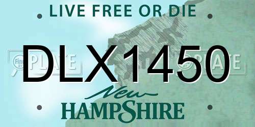 DLX1450 New Hampshire License Plate