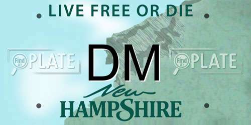DM New Hampshire License Plate