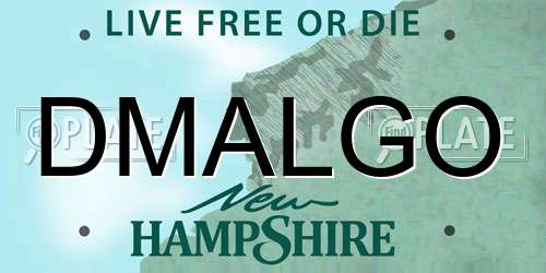 DMALGO New Hampshire License Plate