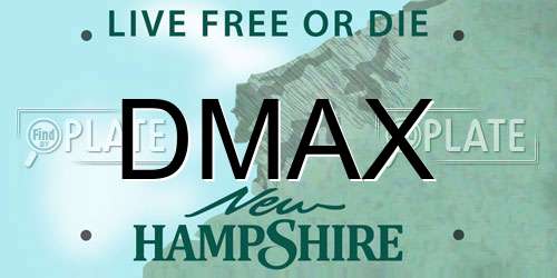 DMAX New Hampshire License Plate