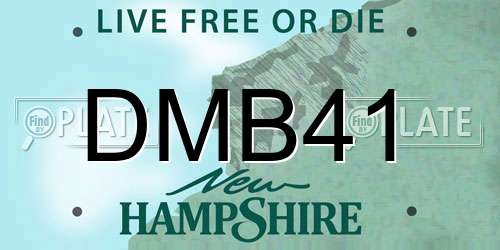 DMB41 New Hampshire License Plate