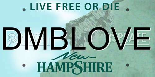 DMBLOVE New Hampshire License Plate