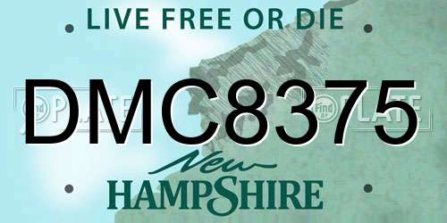 DMC8375 New Hampshire License Plate