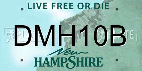 DMH10B New Hampshire License Plate
