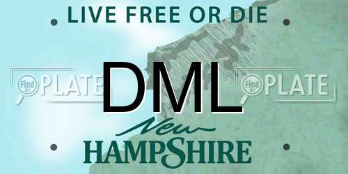 DML New Hampshire License Plate