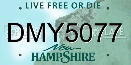 DMY5077 New Hampshire License Plate