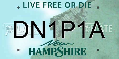 DN1P1A New Hampshire License Plate
