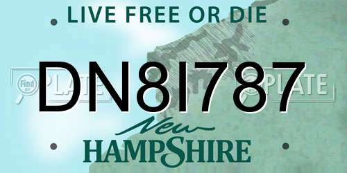DN8I787 New Hampshire License Plate
