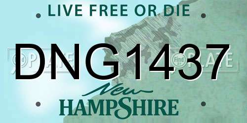 DNG1437 New Hampshire License Plate