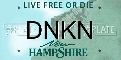 DNKN New Hampshire License Plate