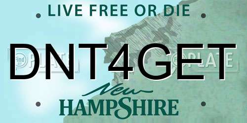 DNT4GET New Hampshire License Plate