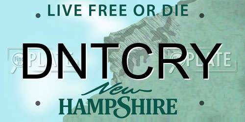 DNTCRY New Hampshire License Plate