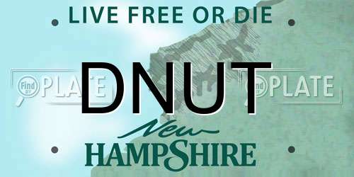 DNUT New Hampshire License Plate