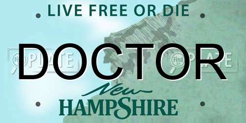DOCTOR New Hampshire License Plate