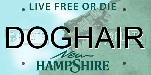 DOGHAIR New Hampshire License Plate