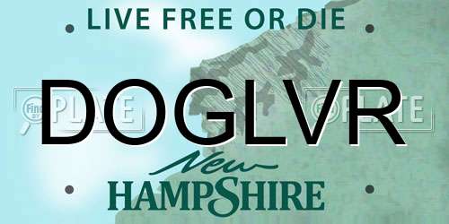 DOGLVR New Hampshire License Plate