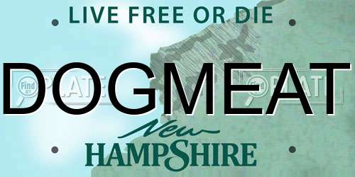 DOGMEAT New Hampshire License Plate