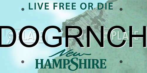 DOGRNCH New Hampshire License Plate