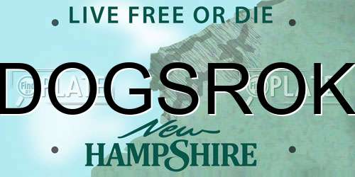 DOGSROK New Hampshire License Plate