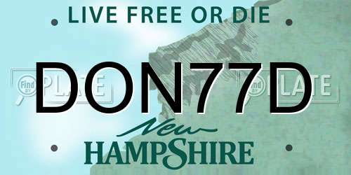 DON77D New Hampshire License Plate