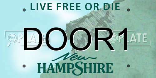 DOOR1 New Hampshire License Plate