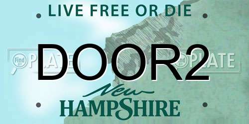 DOOR2 New Hampshire License Plate