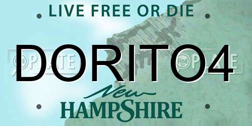 DORITO4 New Hampshire License Plate