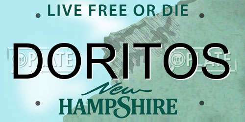 DORITOS New Hampshire License Plate